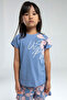 Girl's Blue Shorts Set - 4