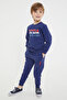 Boy's Crew Neck Printed Winter Regular Fit Blue Tracksuit Set Us1149-C-V1