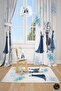 Frozen Elsa Patterned Children's Room 2 Wings Background Curtain TLA-312