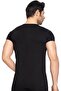 Pack of 6 100% Cotton Black O-Neck Men's Single Jersey Undershirt 314 - 7