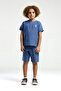 Boy's Crew Neck Pigment Printed Summer Regular Fit Green Bermuda Suit Us2038-C-V1 - 2