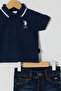 U.S. Polo Assn Baby Boy Navy Blue Set - 2