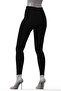 Women's 100% Cotton Ribbed Long Black Ribbed Leggings 721 - 5