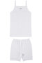 3 Pack 100% Cotton Girls' White Athlete Shorts Set 8425 - 2