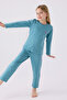 U.S. Polo Assn Girls' Blue Pajama Set - 3