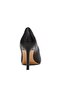 Womens Secured Black Leather Heels - 3