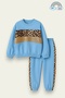 Girl's Leopard Stripe Tracksuit Set 3-14 Years Old 12060 - 2
