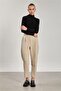 Women's Draped Long Sleeve Blouse - Black - 3