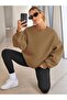 Women's Crew Neck Basic Oversize Sweatshirt Mink - 4