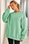 Women's Crew Neck Basic Oversize Sweatshirt Water Green - 5