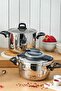 Montana 2-Piece 4+6 Liter Induction Base Pressure Cooker Set Black Gray