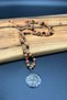 Eye of Horus Natural Stone Mala Necklace |   Rudraksha, Tiger's Eye, Agate, Citrine, Unisex Steel - 5