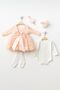 Baby Girl 0-6 Months Wedding Dress Set of 5 Mevlütluk Set Long Sleeve French Lace Dress - 6