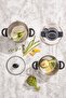 Montana 2-Piece 4+6 Liter Induction Base Pressure Cooker Set Black Gray - 8
