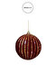 Christmas Ornament Velvet 2-Piece Sequin Ball Burgundy 10 cm - 5