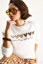 Women's Ecru Three Thread Shaded Colorful Heart Printed Sweatshirt Mbhs007 60601007 - 3