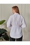 Women's White Pleated Back Gimped Waist Fitted Tunic - 3