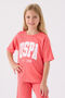 Girl's Orange Bermuda Suit - 2