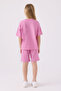 Girl's Pink Bermuda Set - 5