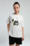 Girl's Crew Neck Pigment Printed Summer Regular Fit Cream T-Shirt 38284Qw-C-V2 - 2