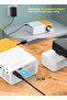 Portable LED Projector | 400 Lumens, QVGA Resolution – Compact White/Yellow Design - 4