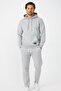Gray Regular Fit Hooded Sweatshirt with Pockets Straight Leg Men's Tracksuit Set