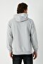 Gray Regular Fit Hooded Sweatshirt with Pockets Straight Leg Men's Tracksuit Set - 7