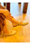 Dozza Beige Tuvi̇t Kumas Tape Babet Shoes - 4