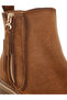 Women Microfiber Zipper Boots in Brown - 4