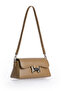 Stylish Design Long Strap Chain Detailed Women's Shoulder Bag 930405 Khaki - 2