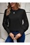 Women's Crew Neck Floral Waffle Blouse