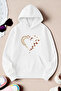 Unisex Leopard Heart Pattern Printed Oversize Sweatshirt - 2