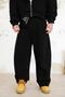 Black Cozy Basic Pleated Baggy Tracksuit