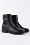 Nancy Model Genuine Leather Black Thick Heel Side Zipper Buckle Daily Women's Boots - 3