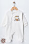 Unisex Born to Be Printed 0-6 Months Combed Organic Cotton Baby Rompers with Booties Set of 2 - 7