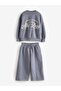 Girl's Wide-Leg Printed 3-Yarn Fabric Bottoms Set