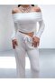 Women's Madonna Collar Cropped Trendy Bubble Suit - 7