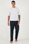 Cotton Regular Fit Regular Waist Straight Leg Pajama Bottoms with Pockets Men's Pajama Bottoms 6574003 - 5