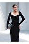 Women's Sandy Maxi Dress with Bust Glops and Slit Detail - 2