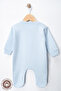 Unisex Happy Printed 0-6 Months Combed Organic Cotton Baby Romper with Booties - 6