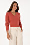 سترة نسائية أساسية برقبة على شكل حرف V من Dusty Rose 50307700-VR026 - 3