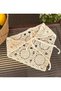 Bohemian Knitted Motif Figured Cotton Bandana Scarf - 4