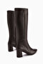 Velma Genuine Leather Brown Heeled Women's Boots - 4