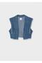 Summer Girls' Denim Vest - Dark Blue - 2