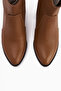 Ubax Genuine Leather Tan Heeled Women's Boots - 3