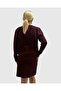 Burgundy Jacket Blouse for Women - Skirt Set - 3