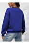 Heart Printed Circular Neck Sweatshirt - 2
