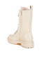 Women Rhinestone jewelled Chunky Boots in Beige - 4