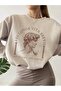 Unisex Ars Longa Vita Brevis Printed Oversize Crew Neck