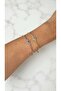 Stainless Steel Evil Eye Beaded Crushed Chain Bracelet - 3